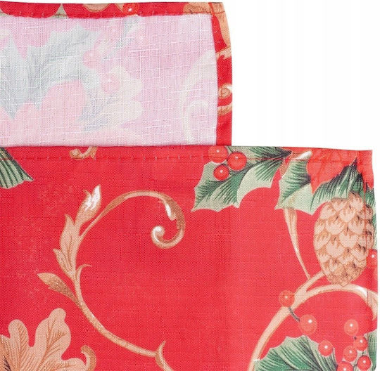 Excellent Houseware Weihnachtliches Tischtuch Rotes 180x130cm