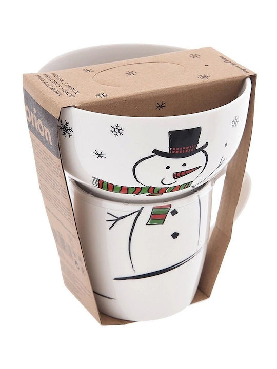 Orion Set Christmas Porcelain Cups Snowmen 530ml 2 Pieces