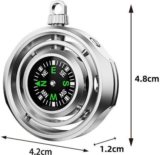Alista Home Fidget Spinner Schlüsselanhänger Metall Silber
