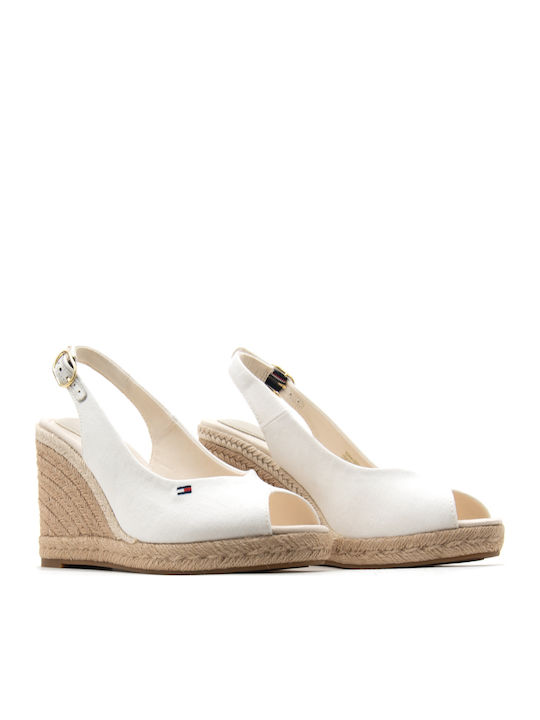 Women's Fabric Platform Espadrilles White