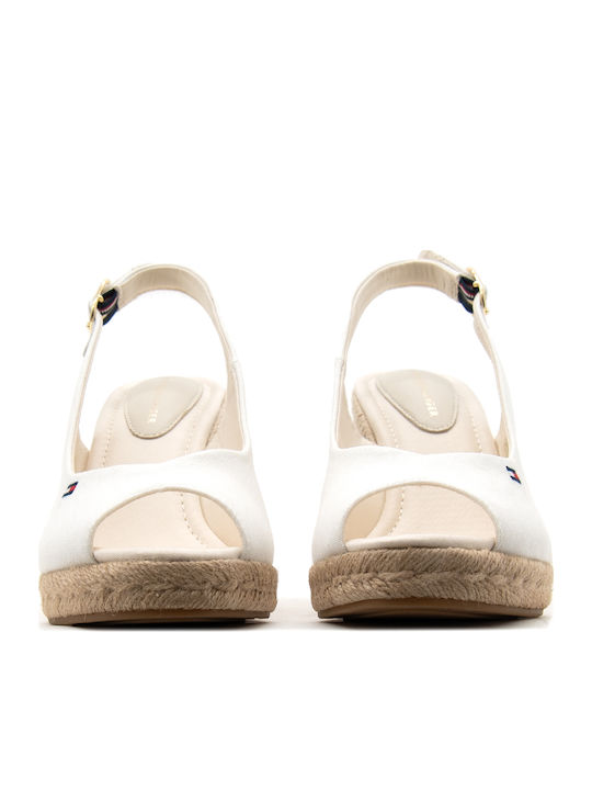 Women's Fabric Platform Espadrilles White