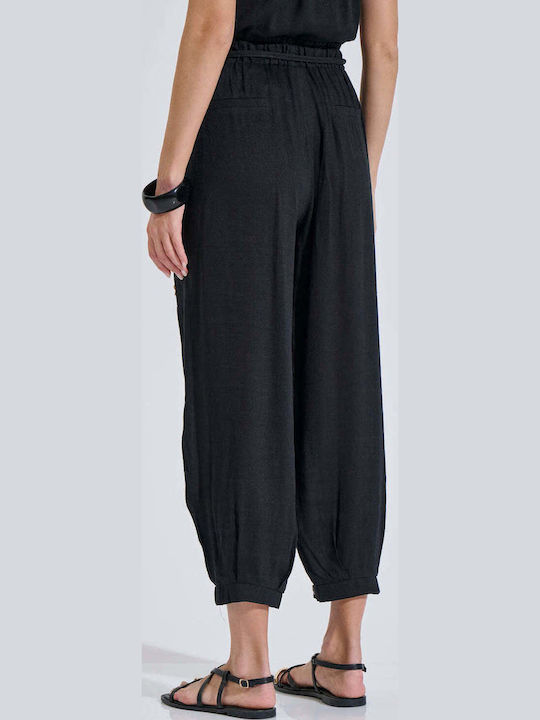 Women's Black Set with Pants with Rubber Band