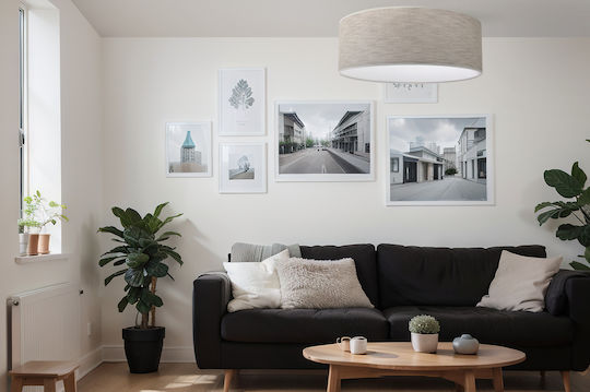 Light Home Πλαφονιέρα Οροφής Γκρι με Ντουί E27