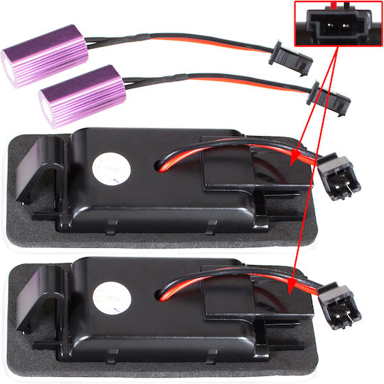 Opel Astra Iv J Kombi Zafira C Led License Plate Lights 2 Pcs Set