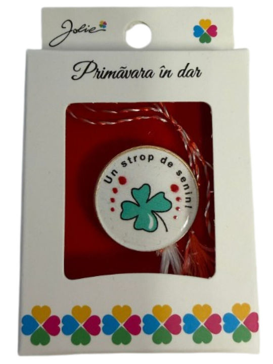 Small Brooch Martisor In Box Jolie Design Message Size 2.5-3 Cm Metal Material Round Clover Model Small Brooch Martisor In Box Jolie Design Message Size 2.5-3 Cm Metal Material Round Clover Model