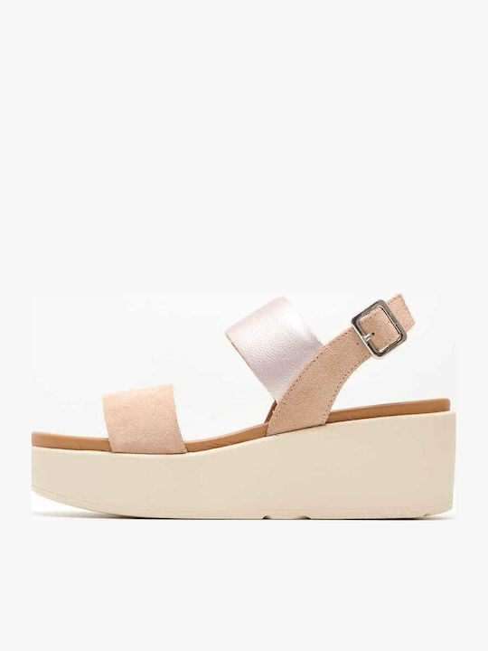 Xand 2.2s Women's Leather Platform Shoes Beige