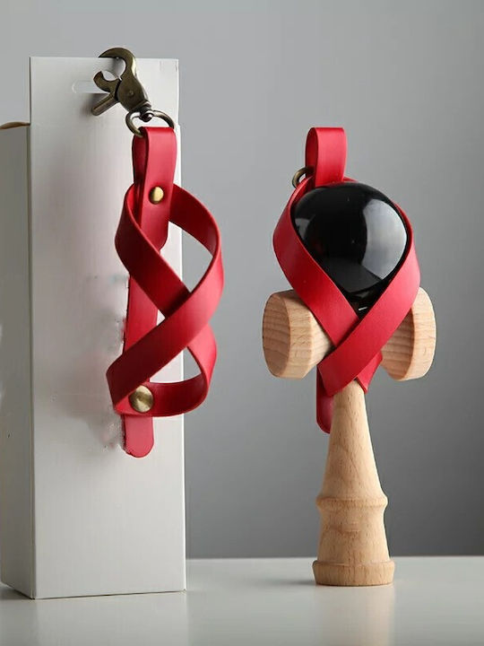 Husă Kendama Flippy Husă de Depozitare Kendama Din Piele Ecologică Cataramă Clip Breloc de Transport Model 8 12 X 6 Cm Roșu