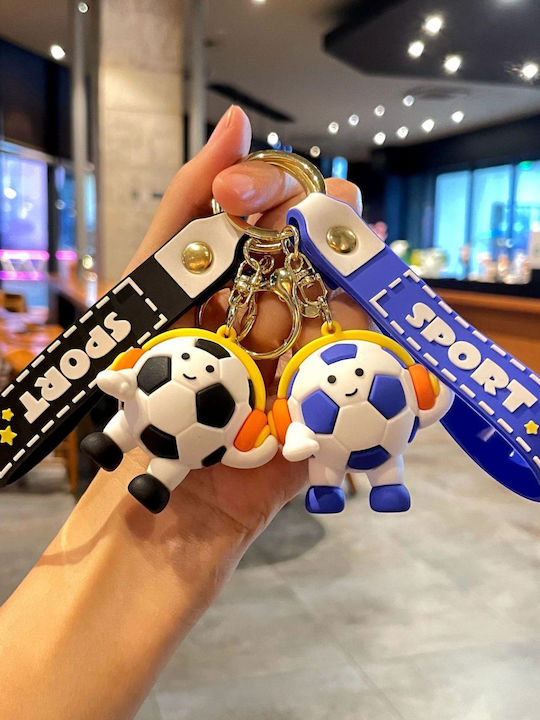 Breloc Flippy Minge De Fotbal Model Căști Cupa Mondială Accesoriu Chei Rucsac Material Acrilic 50 G Negru