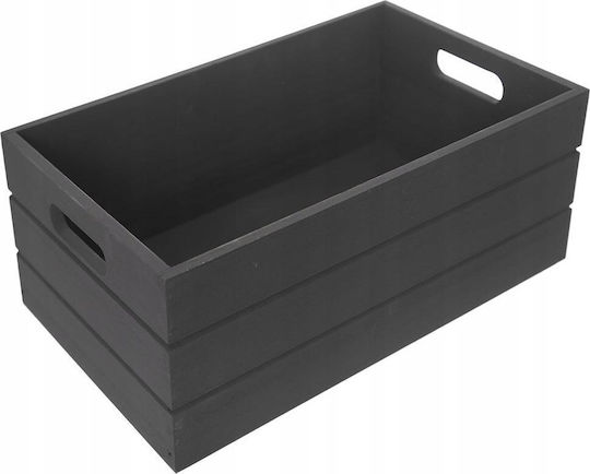 Orion Aufbewahrungskorb Bamboo Schwarz 36x26x15cm