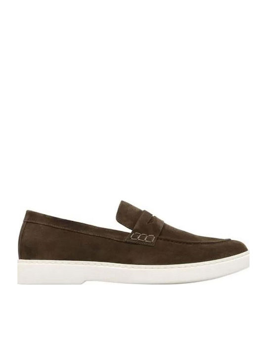 Men's Suede Loafers in Brown Color Alexandre