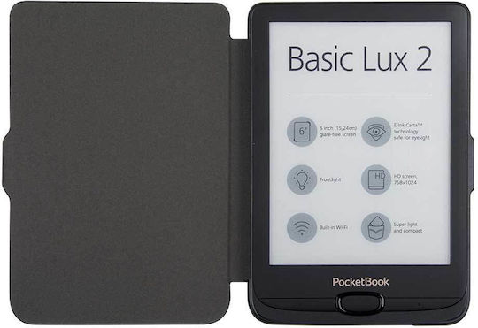 Pocketbook Флип Капак Издръжлив Кафяв (Pocketbook 606, 616, 617, 618, 627, 628, 632, 633)