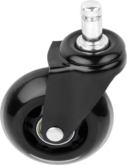 Vilde Furniture Wheel Polypropylene Black 5 Pieces