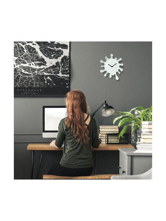 Relaxdays Wall Clock White Ø25cm