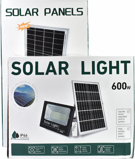 Solar Light 600W 25000lm Cold White 6500K with Photocell and Remote Control IP66