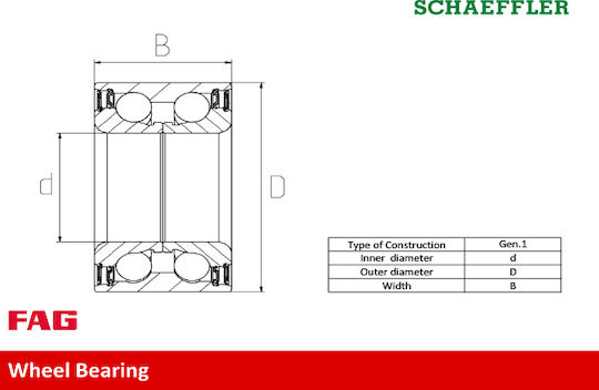 Set Wheel Bearing Skoda Felicia I 6u1 Fag 713 6140 30