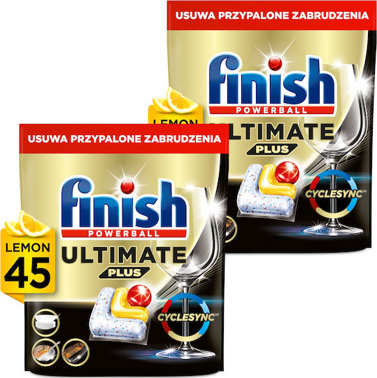 Finish Ultimate Plus Profesionale 2x45 Capsule Pentru Mașina de Spălat Vase Ecologice