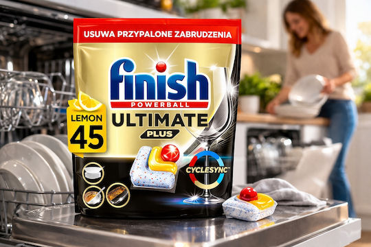 Finish Ultimate Plus Profesionale 2x45 Capsule Pentru Mașina de Spălat Vase Ecologice