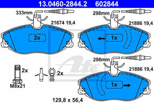 Placute de frana Peugeot 607 9d 9u Ate 13046028442