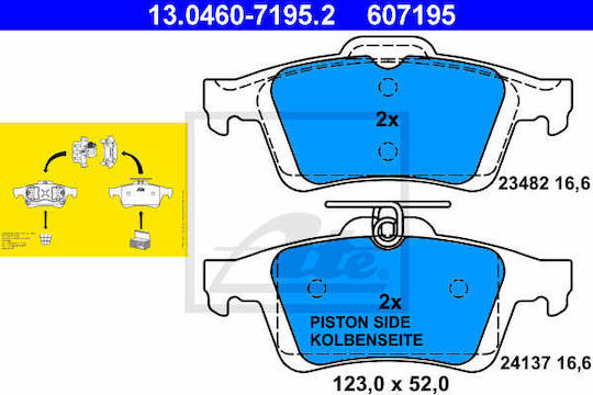 Brake Pads Ford Focus Iii Ate 13046071952