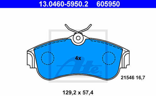Bremsbeläge Nissan Almera II N16 Ate 13046059502