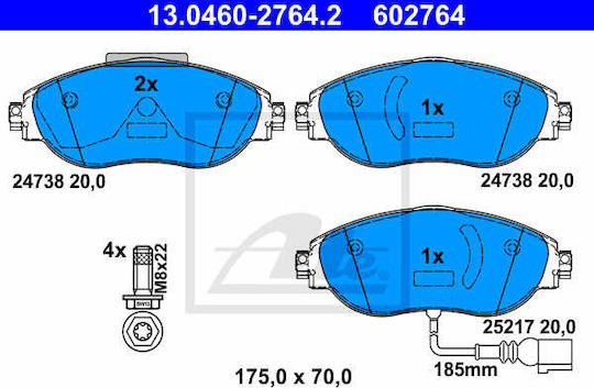 Vw Golf Vii Combi Ba5 Ate Bremsbeläge 13046027642