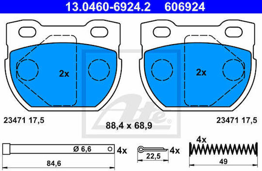 Land Rover Defender Cabrio Ld Ate Brake Pads 13046069242
