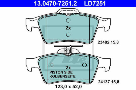 Brake Pads Renault Laguna Iii Bt0 1 Ate 13047072512