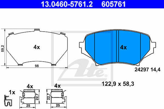 Bremsbeläge Mazda Mx-5 III NC Ate 13046057612