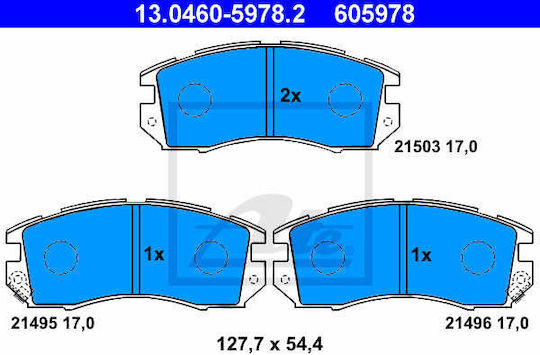 Subaru Impreza Gf Combi Brake Pads Ate 13046059782