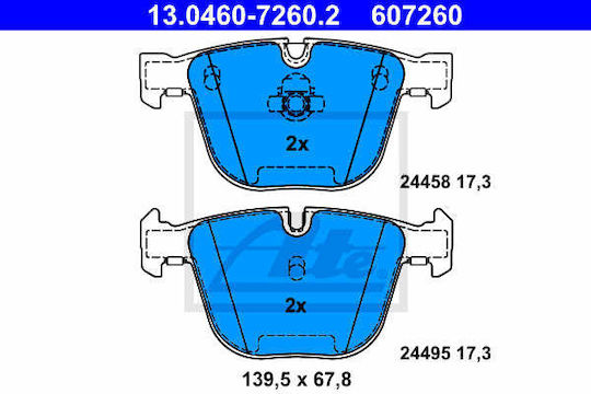 Bmw X5 F15 F85 Ate 13046072602 Brake Pads