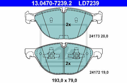 Bmw X5 E70 Ate 13047072392 Brake Pads
