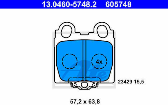 Plăcuțe de frână Lexus Gs Uzs161 Jzs160 Uzs160 Ate 13046057482