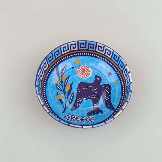 Yakamoz Халкидики Декоративна Чиния Металик Многоцветна 9.5x9.5см