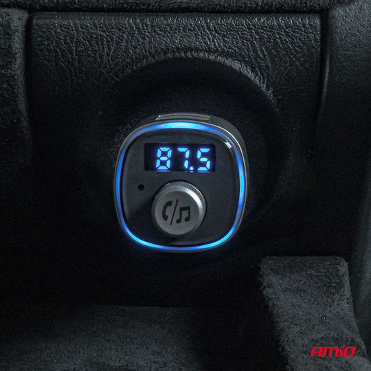 AMiO FM Transmitter Auto mit MicroSD Bluetooth USB