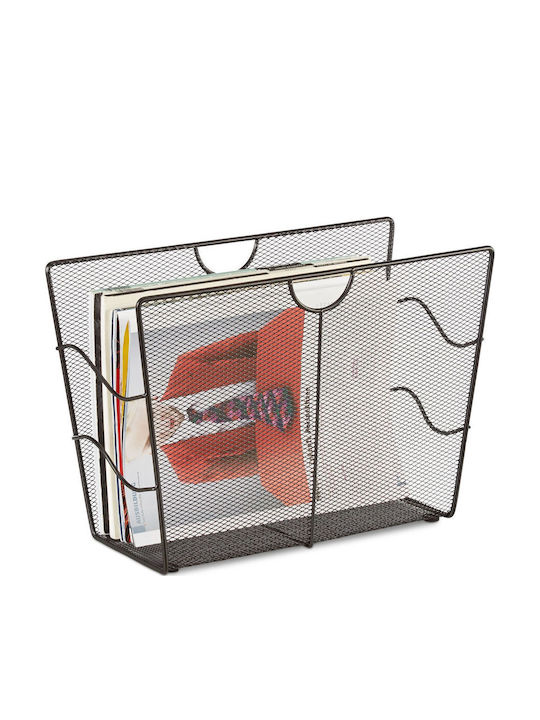Relaxdays Raft De Reviste Negru 39x27x17cm 10022510_46