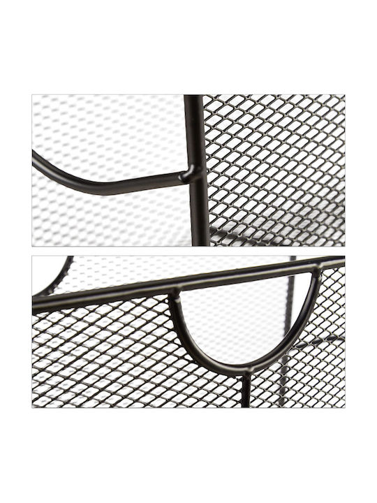 Relaxdays Raft De Reviste Negru 27x17x39cm