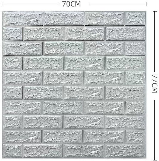 PVC Αυτοκόλλητο Γκρι 70x77εκ. 10τμχ