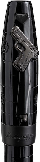 Montegrappa Black Fountain Pen With Black Ink