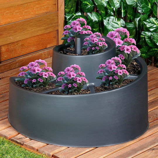 Vilde Plastic Black Flower Pot