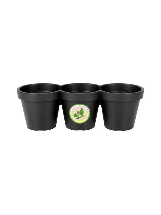 Vilde Ghiveci De Flori Din Plastic Negru