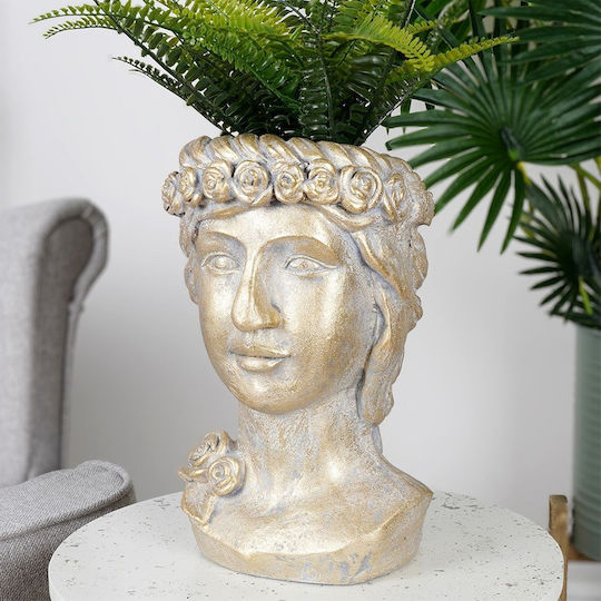 Vilde Goldener Blumentopf 33x21x33cm