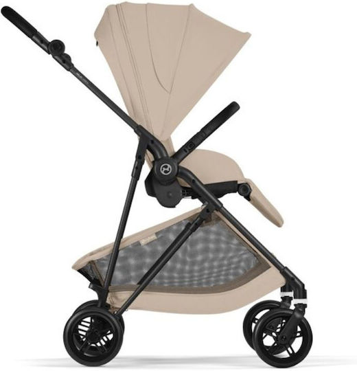 Cybex Melio Baby Stroller Suitable for Newborn Carbon / Almond Beige 5.9kg