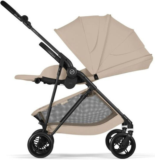 Cybex Melio Baby Stroller Suitable for Newborn Carbon / Almond Beige 5.9kg