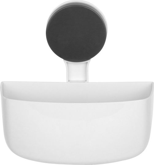 Raft De Baie Montat Pe Perete Plastic 16x7x17cm Albă