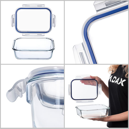 Kadax Set Mittagsboxen Glas Transparente 3Stücke