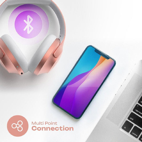 PowerLocus P3 Kabellos / Kabelgebunden Über Ohr Kopfhörer mit 40 Stunden Betriebszeit und Quick Charge Rose Gold