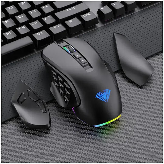 Aula Fire Η510 Gaming Ποντίκι 10000 DPI Μαύρο