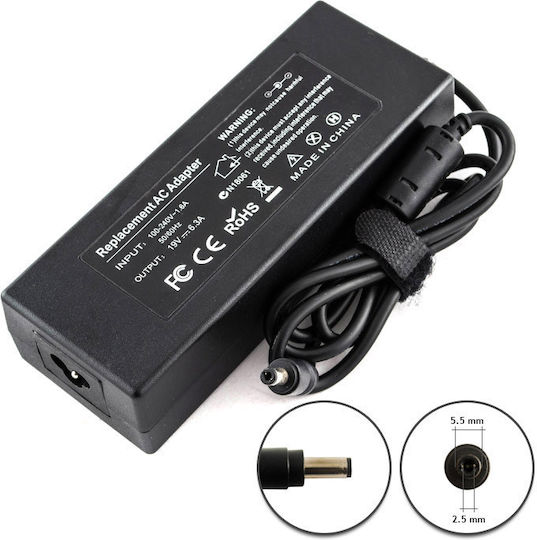 Asus Laptop Charger 120W 19V 6.32A for Asus without Power Cable and with plug set