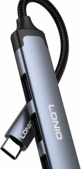 Ldnio Convertor USB-C / 3.5mm masculin în 3.5mm feminin 1buc