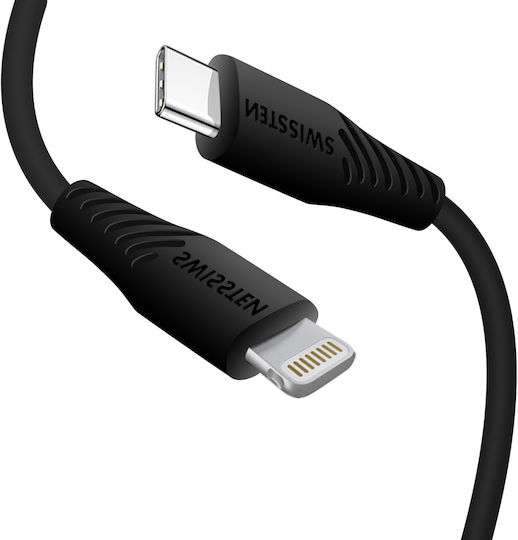 Swissten Basic Universal Quick Charge 3.1 USB-C to Lightning Charging Cable 1m